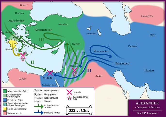 DBA-Kampagne "Conquest of Persia", Jahr 332 v. Chr.